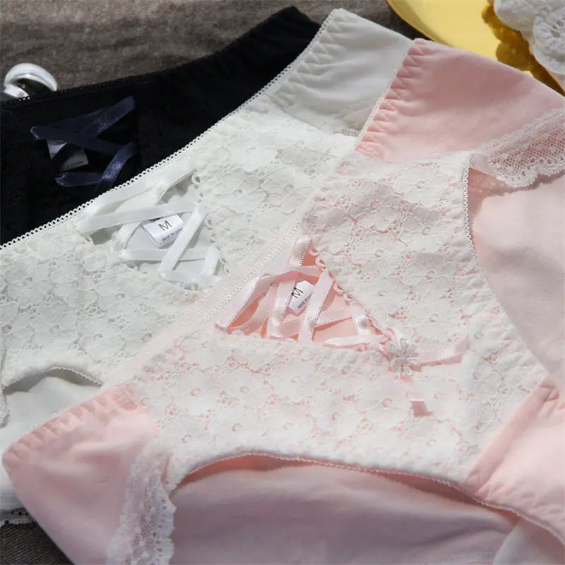 

2018 Summer Hollow Out Sexy Brief Girls Women Cute Lolita Kawaii Panties Japan Underwear AD0542