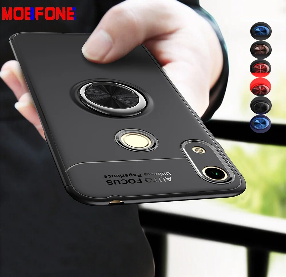 Luxury Cover for Huawei Honor 8A Play Armor Case Finger Car Ring Holder 8X 8C Capa Coque Etui 20 Pro Cases |
