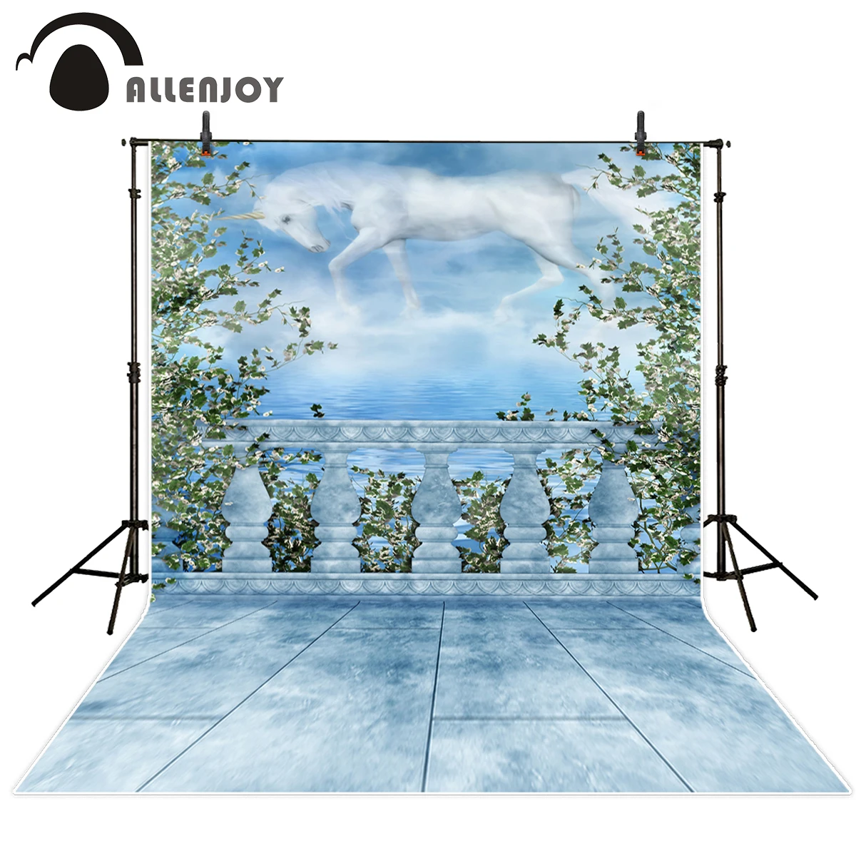 Фотофон Allenjoy для фотосъемки предметов перила цветы Синий Единорог babynewbornkids