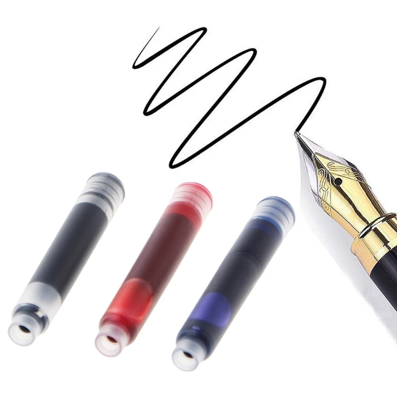

20 Pcs Replaceable Fountain Pen Ink Cartridge Refill Ink Sac Universal Design
