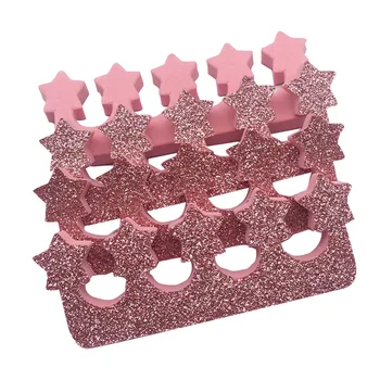 

2018 New Star 30pairs=60pcs Pink GlitterManicure Tools Nail & Feet Care China EVA Material Nail Art Tools Finger Toe Seperators