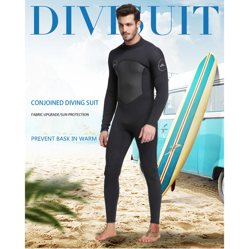 

SBART Men Wetsuit 3MM Full Body Suit Super stretch Diving Suit Swim Surf Snorkeling Breathable Male Solid Diving Suits N10