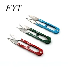 FYT 3 шт./лот ножницы для рыбного использования леска резак рыболовные Ножницы Ручка с крышками пластиковая нержавеющая сталь рыболовные снасти инструмент