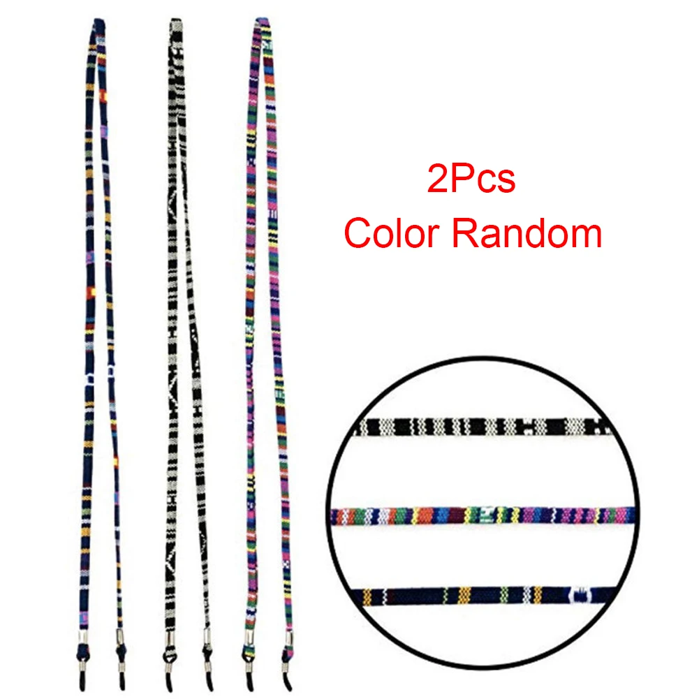 2 шт хлопок смесь Мода очки держатель канат для очков чтения декоративные аксессуары противоскользящие струны Длинные повседневные Спорт на открытом воздухе