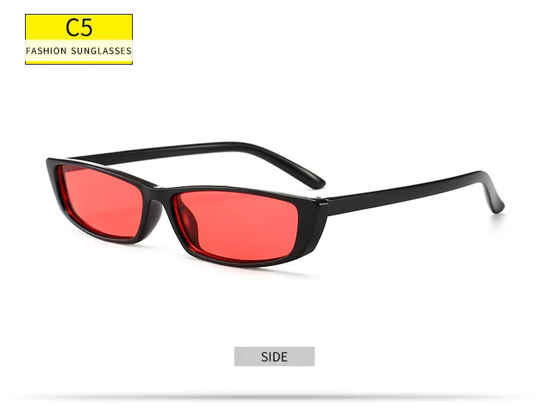 COOYOUNG, Ретро стиль, прямоугольные солнцезащитные очки, для женщин, фирменный дизайн, маленькая оправа, солнцезащитные очки, Ретро стиль, черные очки, узкие очки
