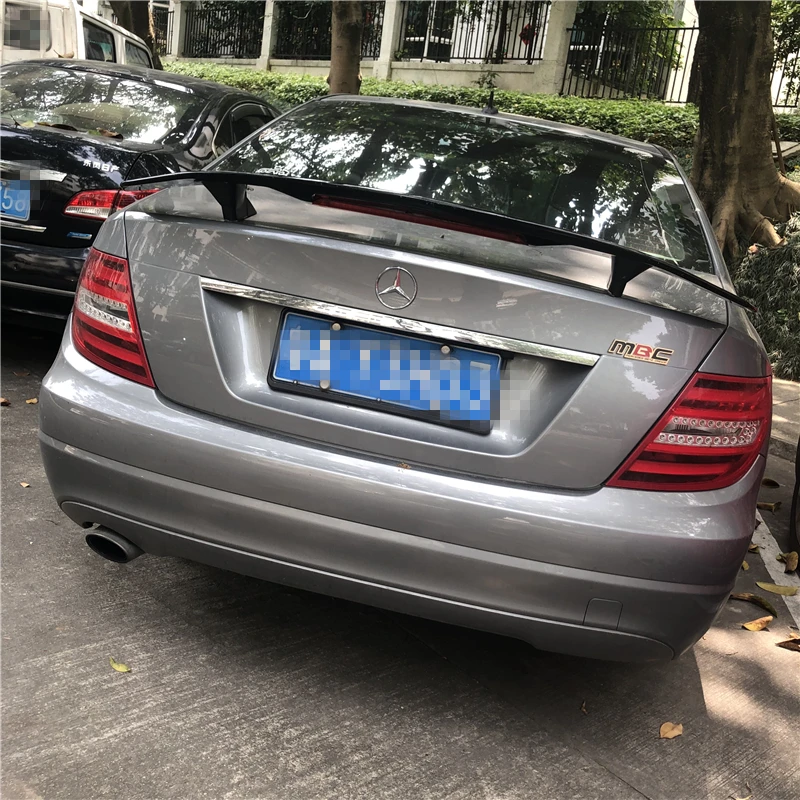 Для Benz W204 спойлер- Мерседес-Бенц W204 C180 C200 C260 C TF надрезаемая подкладка, abs Материал заднего крыла первоклассника Цвет задний спойлер