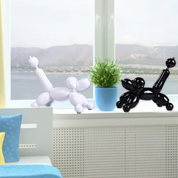 

Home Decoration Resin Creative Abstract Animal Sculpture French Balloon Dog Ornaments Valentine's Day Gift