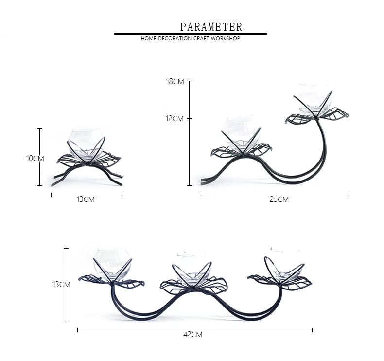 GIEMZA ажурный Железный Подсвечник стеклянные подсвечники Арт Деко уникальный подарок на год многофункциональная ваза для воздушного растения
