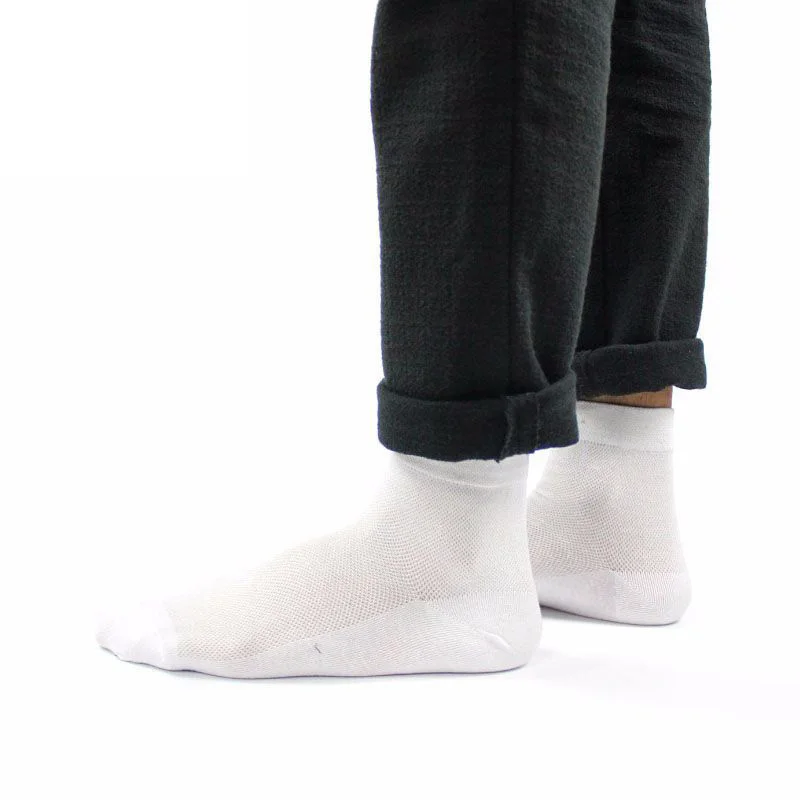 ARMKIN/5 пар/лот, повседневные мужские носки, 100 хлопок, сетчатый дышащий дезодорант, деловые черные, белые носки, мужские спортивные носки