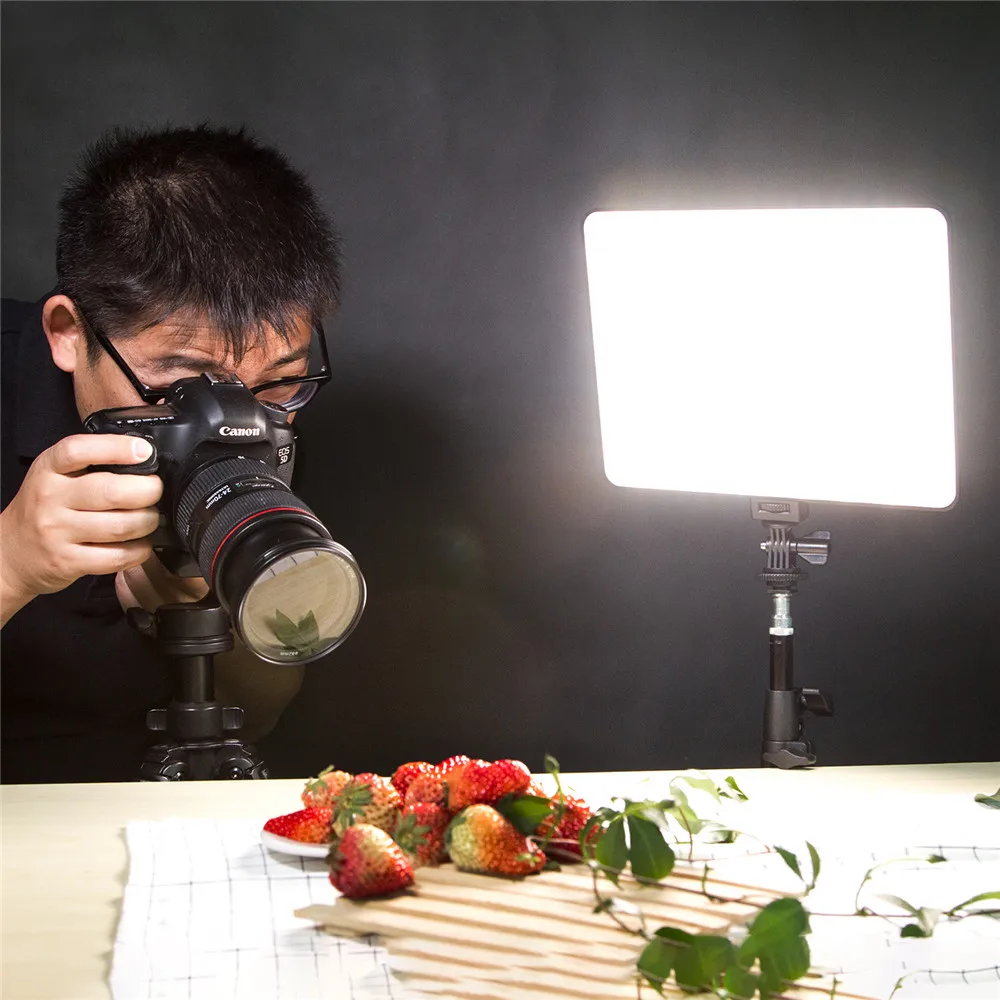 VILTROX VL-200 12.4'' Wireless Remote Photo Camera Video Studio LED Light Bi-Color Dimmable+DC Powe