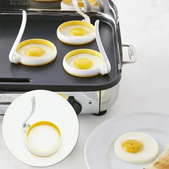 

2PC/SET High Quality Silicone Round Fried Egg Tool Cooking Kitchen Supplies Accessory Pancake Ring Mold Labor Saving Tool