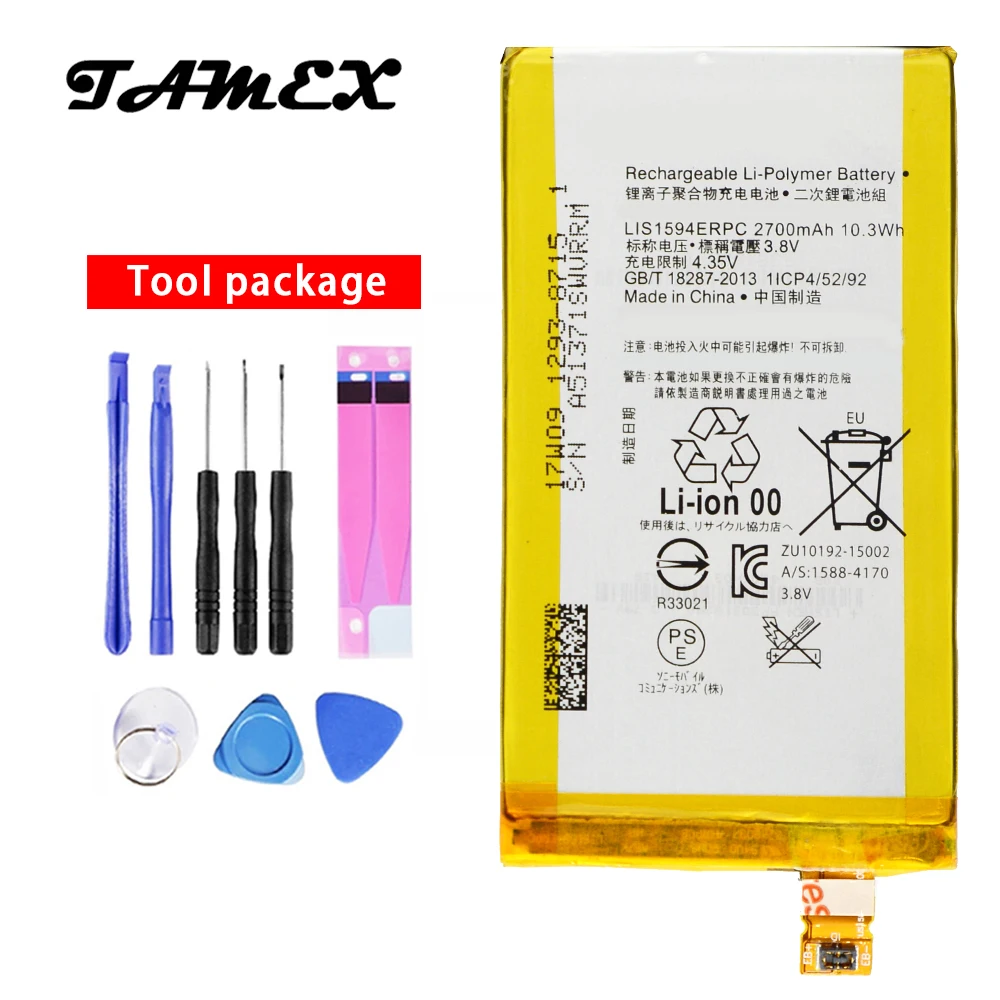 

Replacement Battery LIS1594ERPC - For Sony Xperia Z5 Mini Z5C Z5 Compact E5823 akku Li-Polymer batterie 2700mAh+Tools