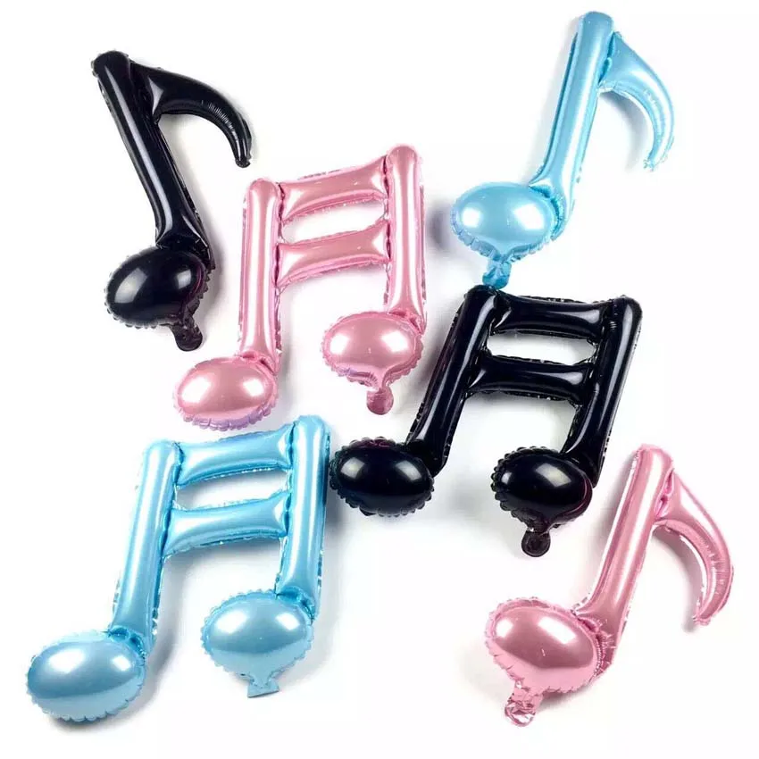 5pcs Lot Musical Notes Foil Mylar Balloons Birthday Party Supplies