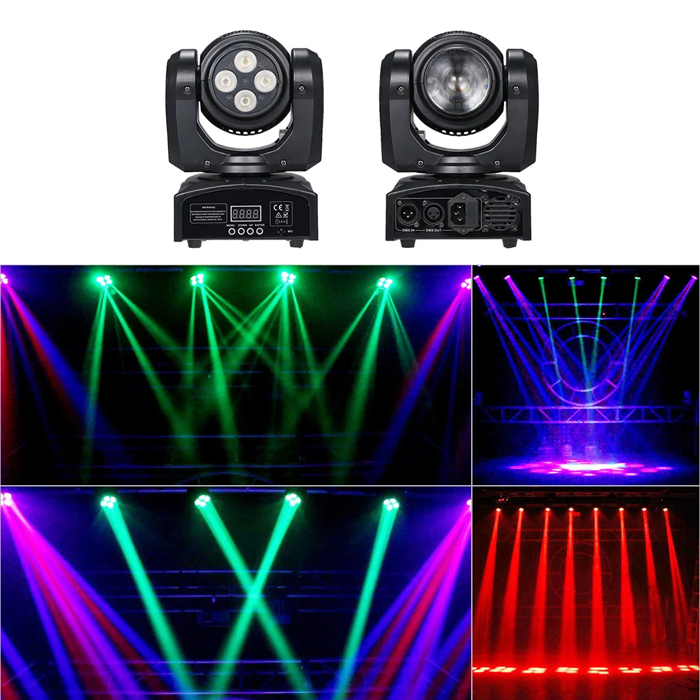 

4in1 LED Beam Stage Light Lighting AC110-240V 80W RGBW DMX512/ Sound Activated/ Auto Run/ 14&16CH Party Decoration Festival DJ