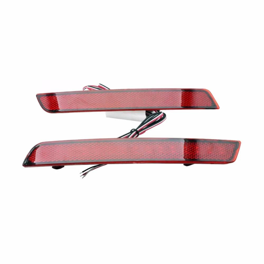 

2 LED Car styling Red Rear Bumper Reflector Light Fog Parking Warning Brake Light Stop Bulb Tail Lamp for Chevrolet Malibu 12-15