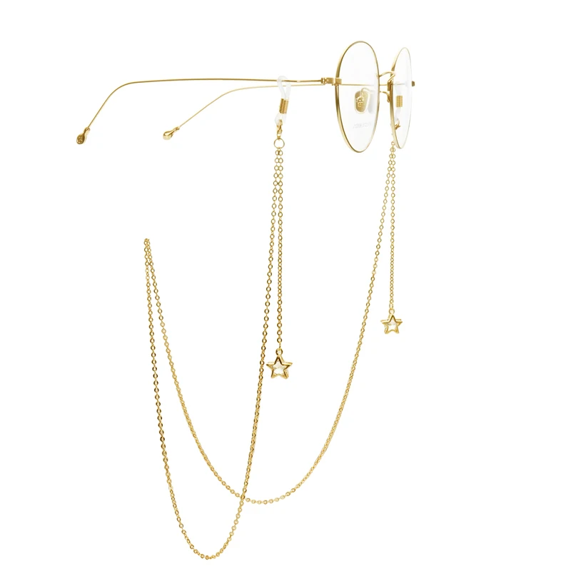 

Non-slip metal copper chain glasses rope pendant handmade glasses chain AliExpress glasses chain (zircon five-pointed star)