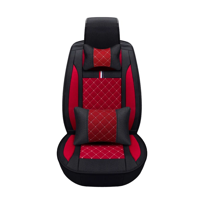 buy 3D Black Pink Red Brown Beige Cushions Fiber Hemp Stitching Car Seat Cover For BMW F10 F11 F15 F16 F20 F25 F30 F34 E60 E70 E90