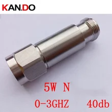5 W 0-3 Ghz аттенюатор N male to N female 0-3 Ghz 40DB антенный ввод соединитель коаксиальный jack 5 W аттенюатор 40 дБ телекоммуникационная часть