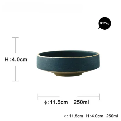 NIMITIME керамический японский стиль круглая тарелка для стейка блюдо чаши для риса и супа миска зеленый цвет серии посуда набор посуды - Цвет: 11.5 CM Bowl