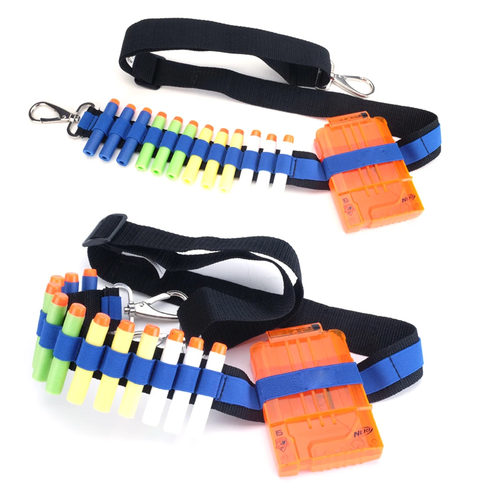 Hot Toy Gun Soft Bullets Belt Shoulder Strap Clip Darts Ammo Storage