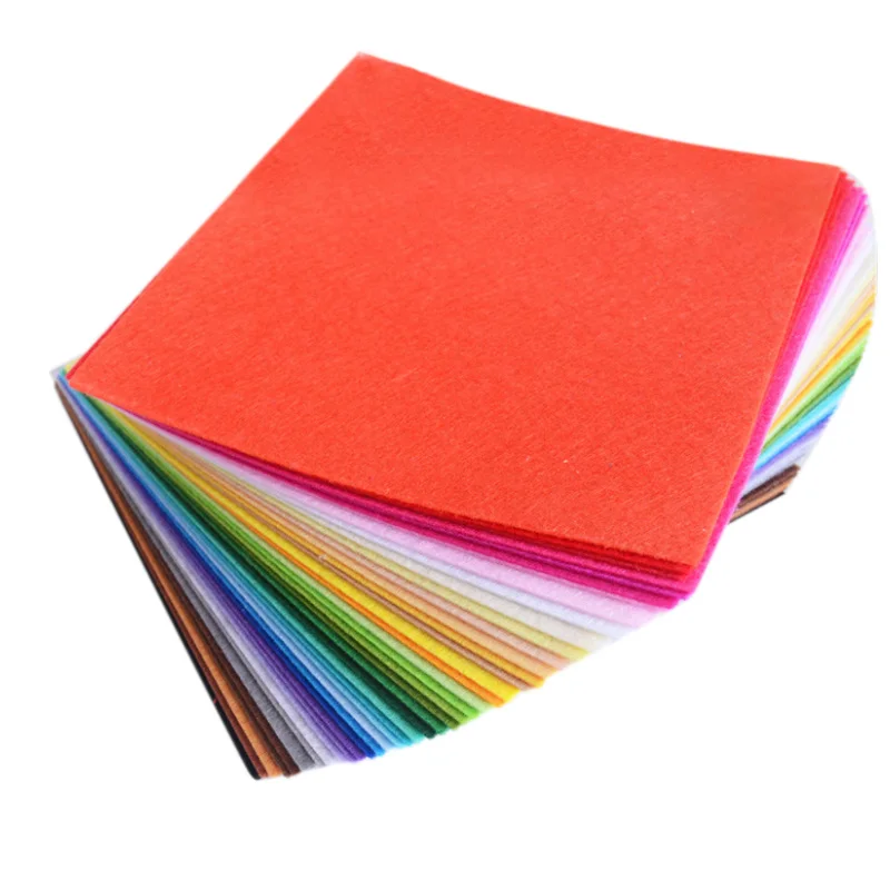 

40pcs/lot Polyester Non Woven Felt Fabric Cloth Felts Of Home Decoration Pattern Bundle For Sewing Dolls Crafts