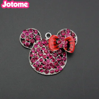

rhinestone charm mouse Pendant making Necklace Jewelry