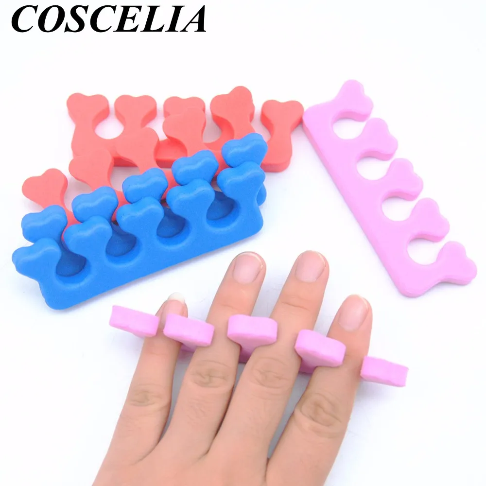 

20 Pcs Foam Soft Toe Separator Sponge Finger Spacer Manicure Pedicure Nail Tool Soft Random Color Nail Polish Protector