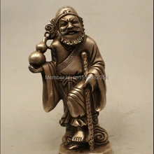 1" Китайский Миф Народная Фэн-Шуй Серебро Восемь Бессмертных Галстук guai ли Статуя Лепить