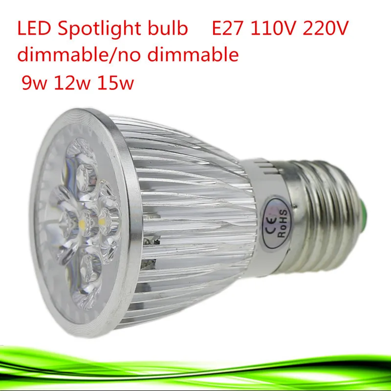 Buy 1X High lumen E27 LED Bulb Spot Light Lamp E27 9W