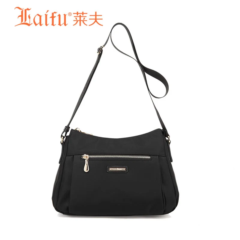 ФОТО Laifu Fashionable Nylon Bags Women Soft Handbags Concealed Pockets Brand Design Ladies Crossbody Bag Canvas Shoulder Bag