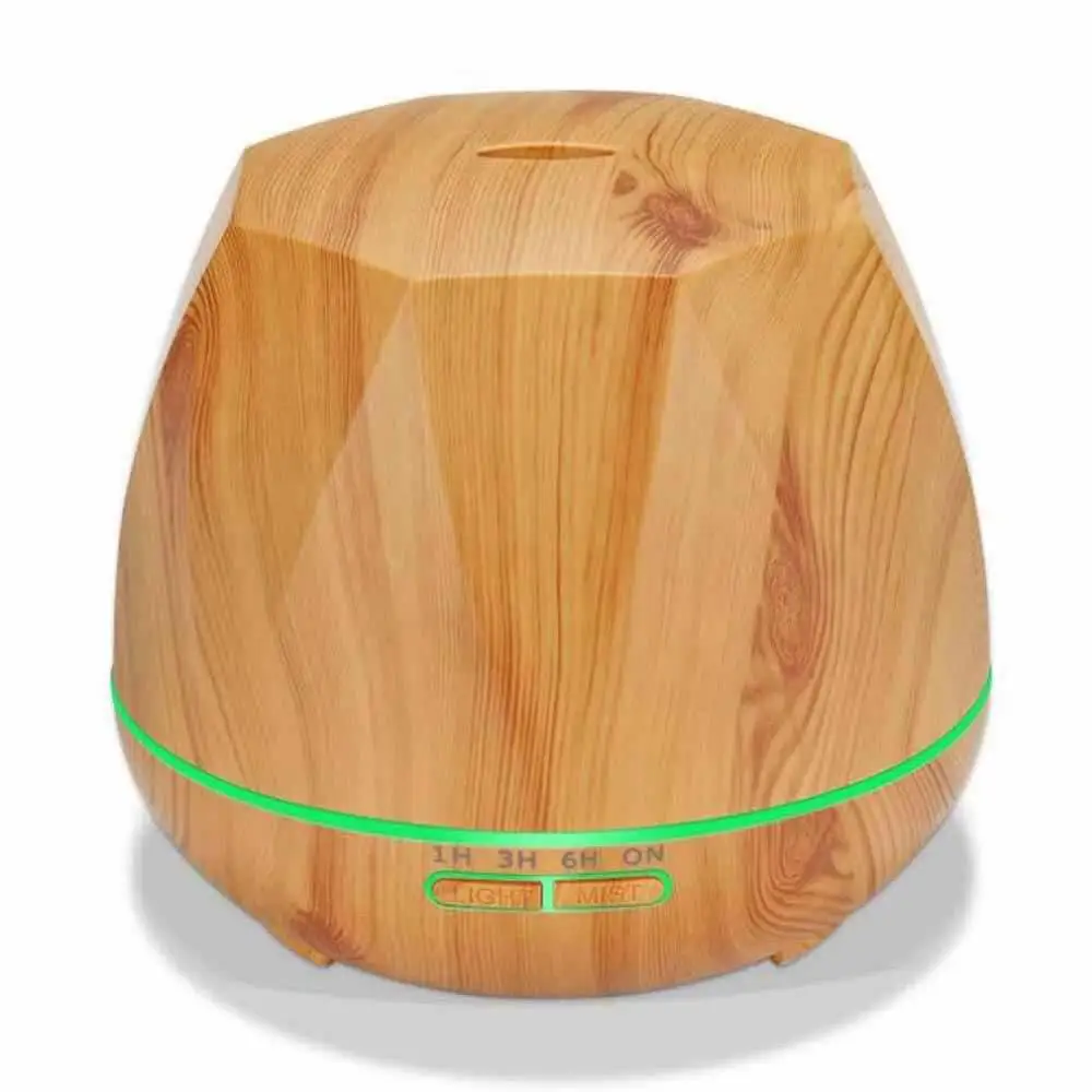 

550ML Humidifier Remote Control Ultrasonic Air Diffuser Wood Grain Aromatherapy Diffuser Essential Oil Aroma Mist Maker Home H