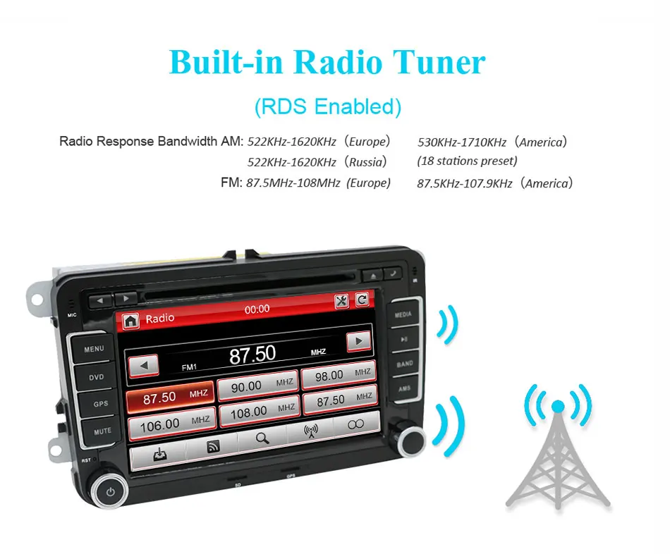 Eunavi 2 din 7 дюймов Автомобильный dvd-плеер Радио Стерео gps для VW GOLF POLO JETTA TOURAN MK5 MK6 PASSAT B6 bluetooth SWC сенсорный экран