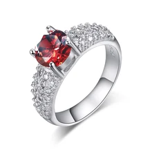 Visisap White Gold color Wedding rings For Women AAA cubic zirconia size 5 10 vintage Engagement