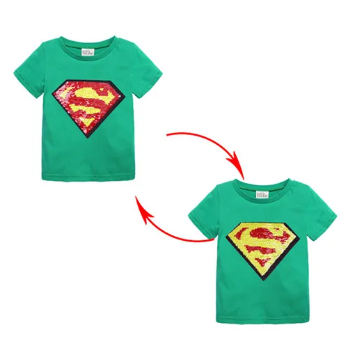 Детская футболка детская футболка для мальчиков с принтом в виде звезд и пайеток, детские летние модные топы с пайетками, одежда ZX401 - Цвет: Style 017