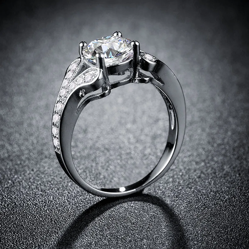 

2018 New Arrival Fashion Best-selling Zircon Ring Embedded Ladies Simple Fashion Wedding Dating Party Marriage Jewelry