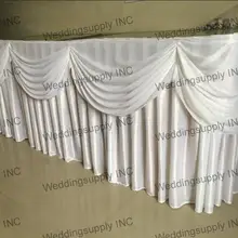 4 м длинная ледяная шелковая настольная юбка с металлическим зажимом, занавес, Настольная юбка ing для свадьбы, украшение для банкета в отеле