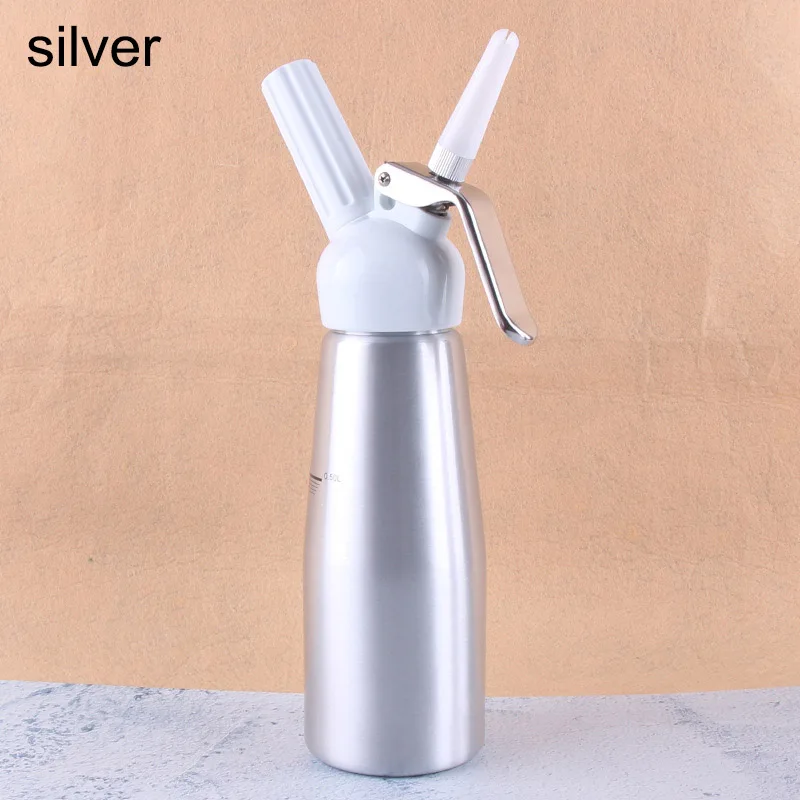 Coffee Dessert Cake Accessories Cream Dispenser Cleaning Brush 3 Nozzles Stainless Steel 500ML Cream Whipper Cream Foamer Gun