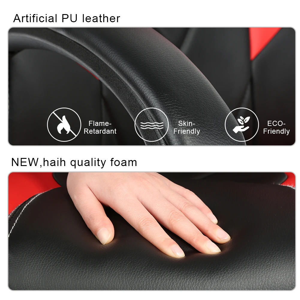  High Quality Adjustable Swivel Home Office Chair Ergonomic High-Back Faux Leather Gaming Chair Recl