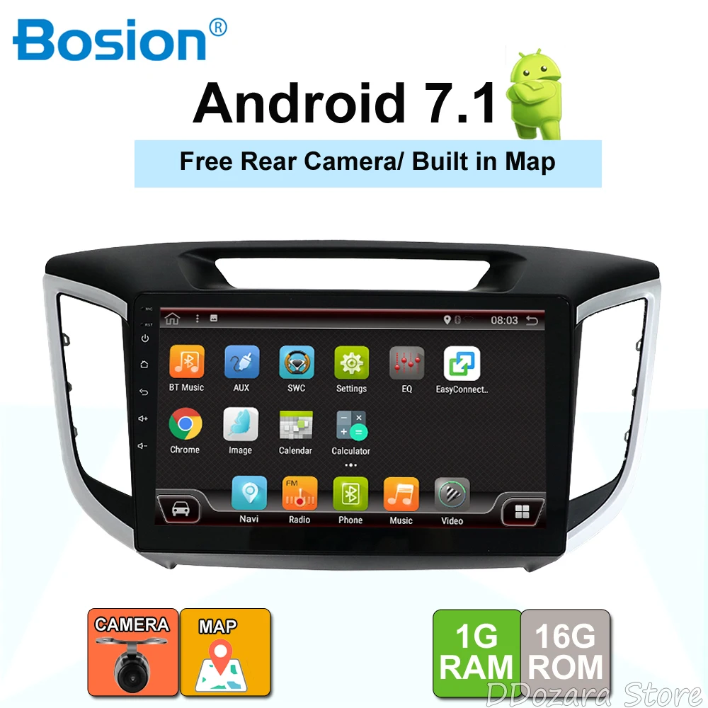 

android 9.0 2 din car dvd gps player For Hyundai IX25 Creta Car gps navigation radio Multimedia Player tape recorder 4G+64G