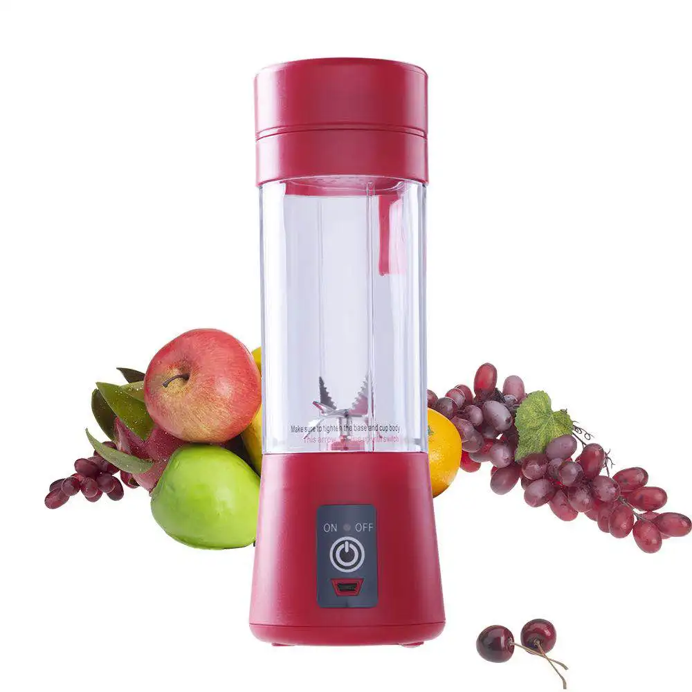

Portable Juice Blender USB Juicer Cup Multi-function Fruit Mixer 2 4 6 Blade Mixing Machine Dropshipping Red Black Green Blue Pu