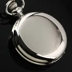 Yisuya Новое прибытие Серебряный Гладкий кварцевые карманные часы Брелок Сеть лучший подарок для мужчин и женщин модные стимпанк римские