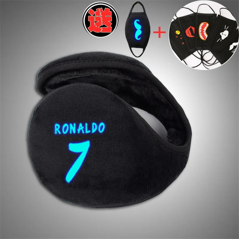 Angriff auf Titan Unisex Neue Männer Stil Schwarz Ohrenschützer Winter Ohr Muff Leucht Wrap Band Warmer Grip Ohrläppchen Mit Freies maske Geschenk