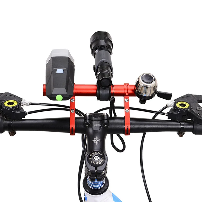 

Double Mountain Bike MTB Handlebar Extender Expander 25.4/31.8MM Speedometer Mount Headlight Flashlight Lamp Holder 20cm