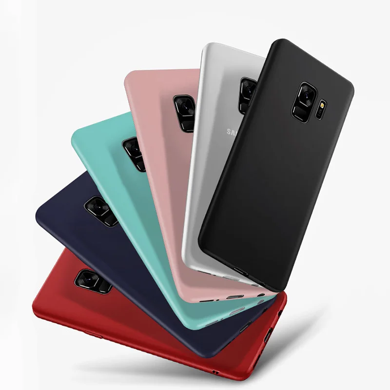 

Ultra Thin Matte Silicone Cover Case For Samsung Galaxy S5 S6 S7 Edge S8 S9 Plus A5 A3 A7 J5 J7 2015 2016 2017 Soft Cases
