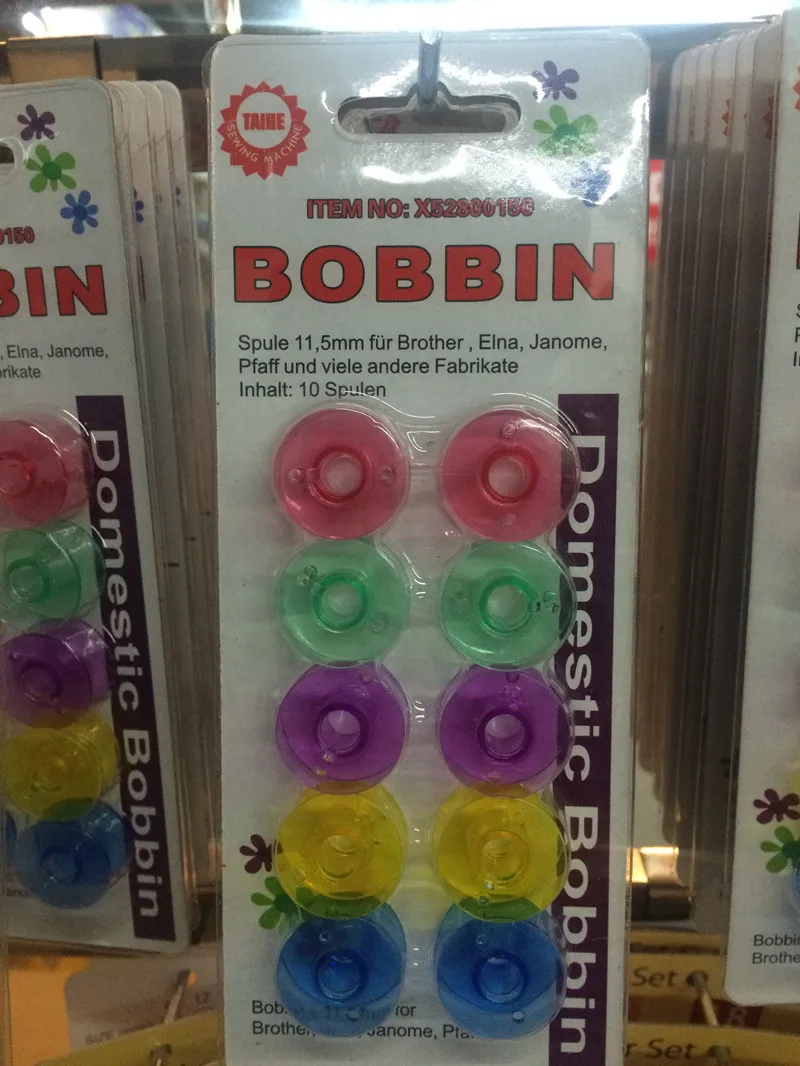 DOMESTIC SEWING MACHINE BOBBIN PLASTIC 2518P 10PCS / LOT SPULE 11.5MM