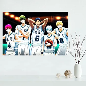 

Fashion Classic Custom Kurokos Basket Canvas Painting Poster Home Decor Cloth Silk Fabric Wall Art Poster for Living Room