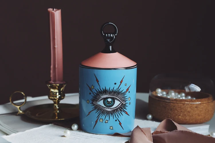 Прекрасный дизайн большая банка для глаз руки с крышками керамические декоративные банки подсвечник для хранения банок домашняя декоративная коробка для макияжа