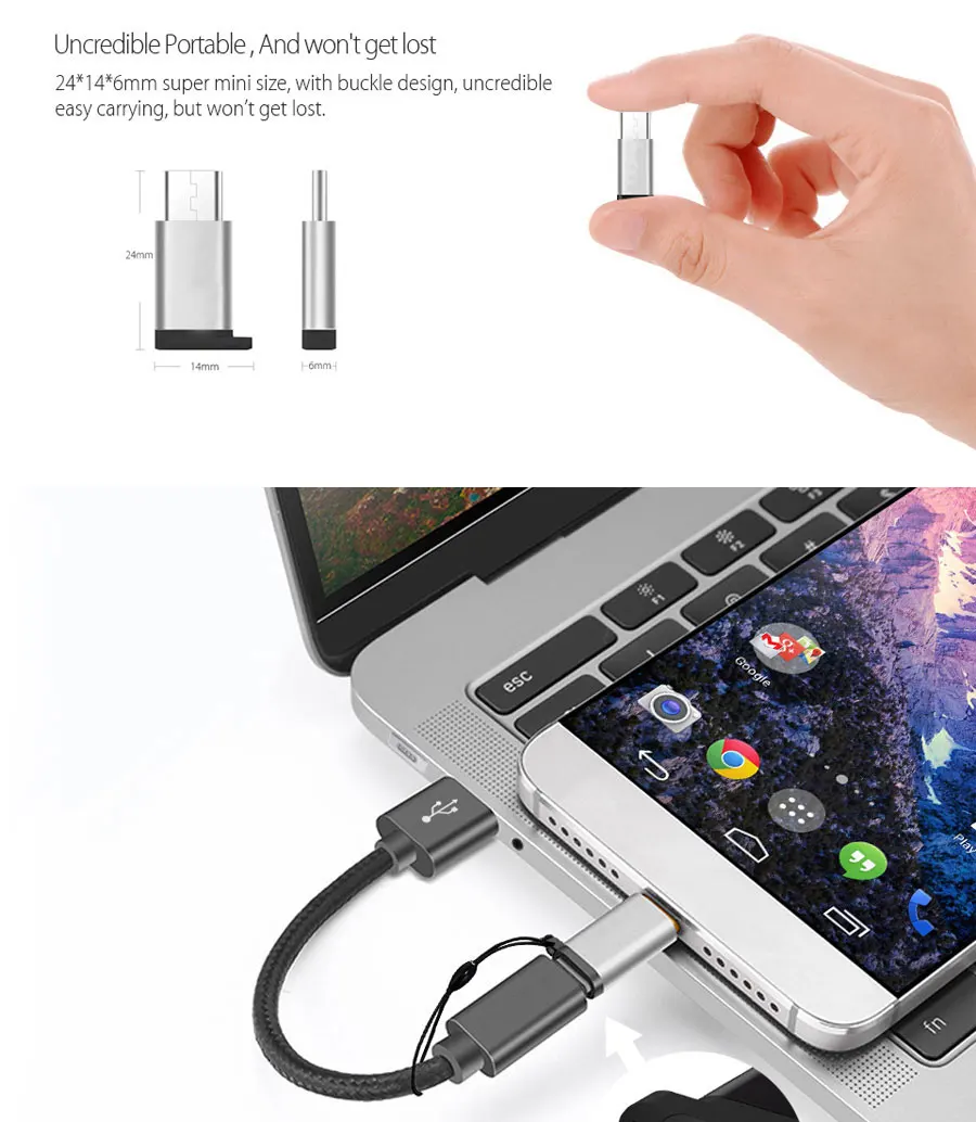 USB C адаптер для Micro USB конвертер Кабель type C адаптер для Macbook samsung s8 huawei p10 p9 xiaomi 6 OTG usb otg адаптер