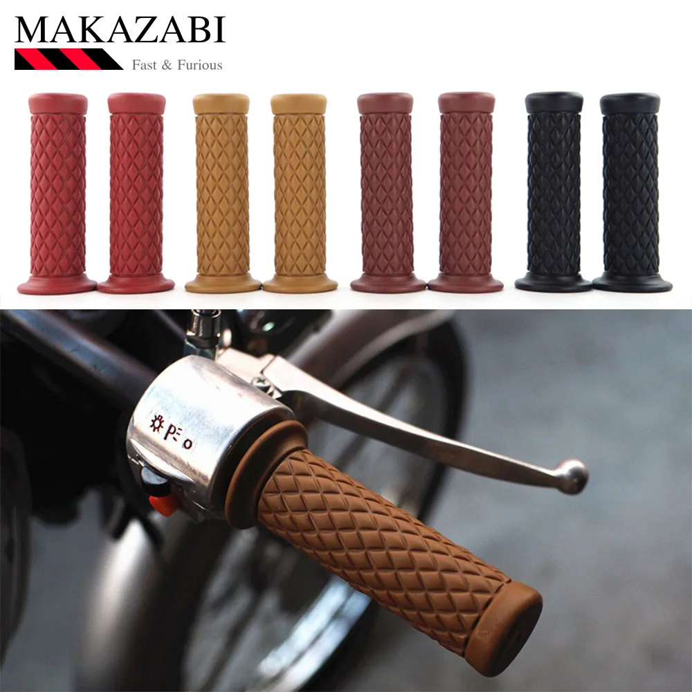 

1 Pair Motorcycle Retro Handlebar grips Cafe Racer Handlebars Accessories Flexible Soft hand bar grips For GN 125 GC 125