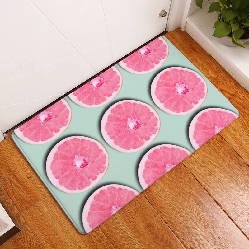 Fruits Series Printed Modern Hallway Mats Waterproof Door Mats For